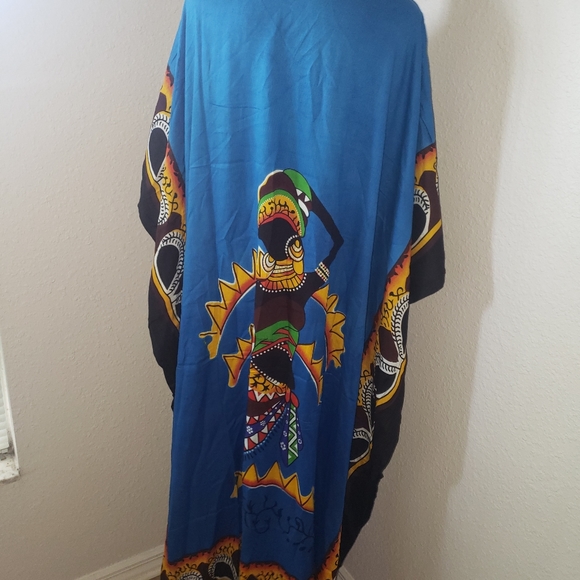 Just In: New/NWT African Woman Turquoise Kaftan … - Picture 14 of 14